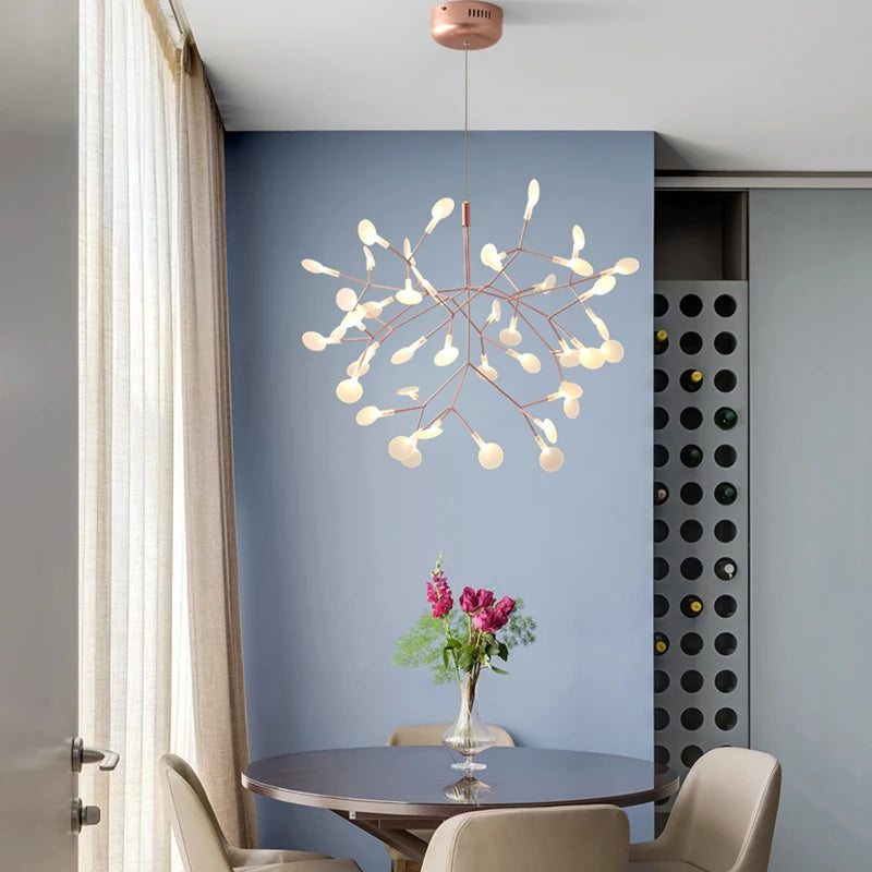Nordic Firefly Chandelier | Gold, Black & Rose Gold | Living Room & Dining Room