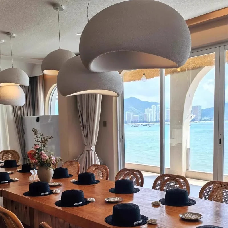 Nordic Wabi-Sabi Pendant Chandelier | Handknitted Polymer