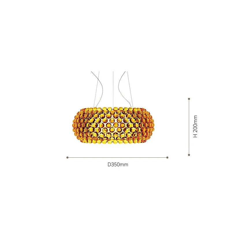 Acrylic Bubble Pendant Light | Clear Gold | Dining Room, Bedroom & Living Room