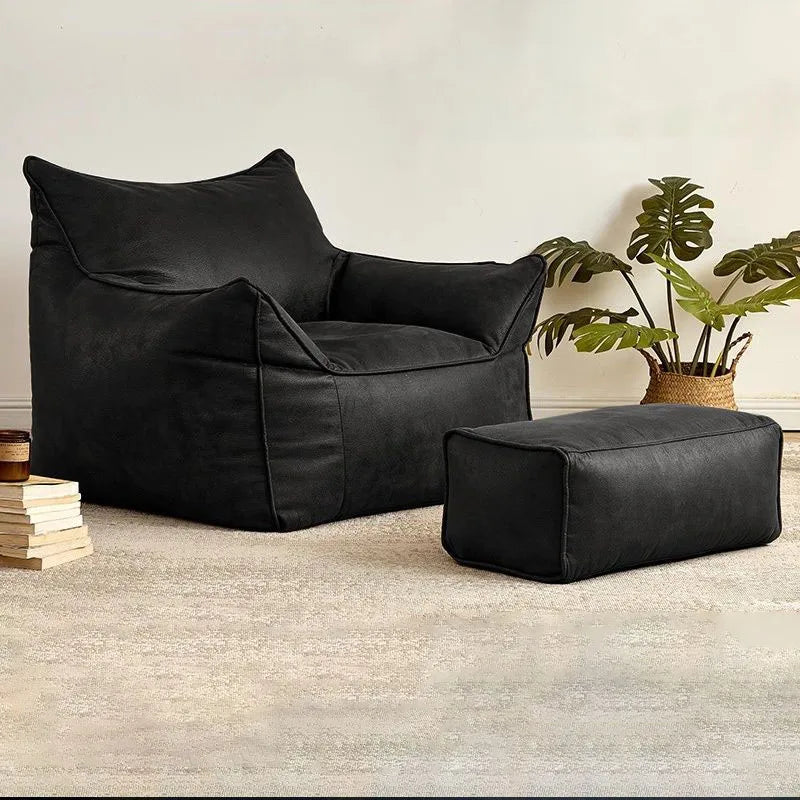Momo Oversized Bean Bag Lounge Chair with Optional Ottoman