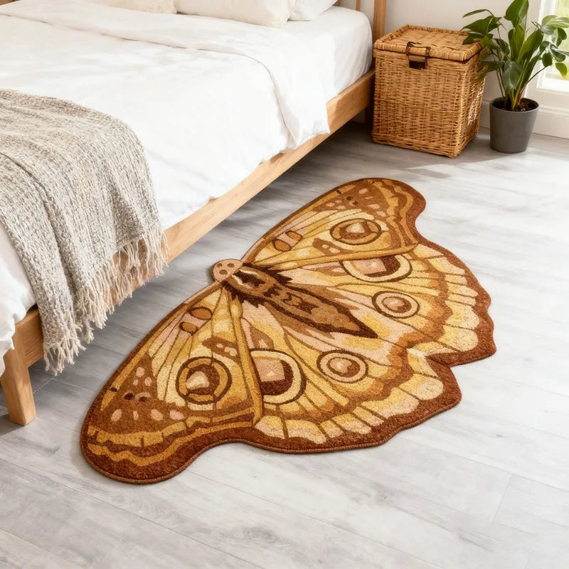 Butterfly-Shaped Plush Area Rug | Soft Non-Slip Carpet