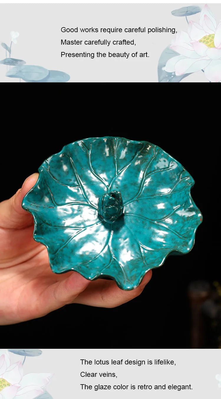 Ceramic Lotus Incense Burner
