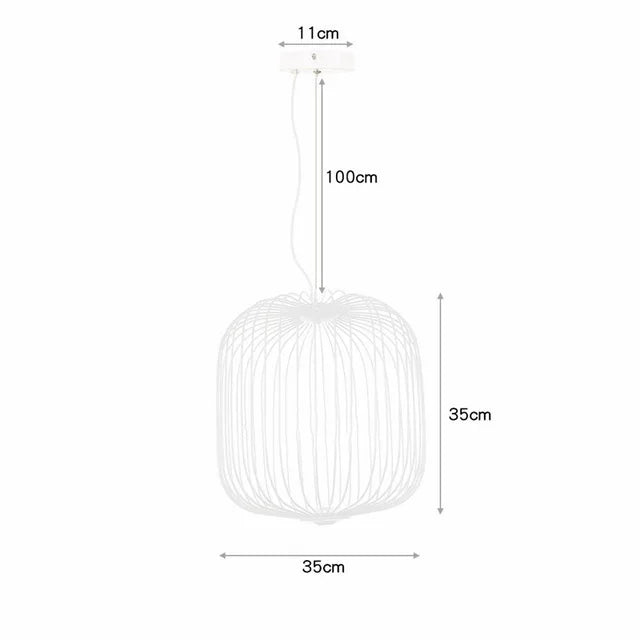 Nordic Birdcage Mesh Pendant Light | Sculptural Metal Chandelier