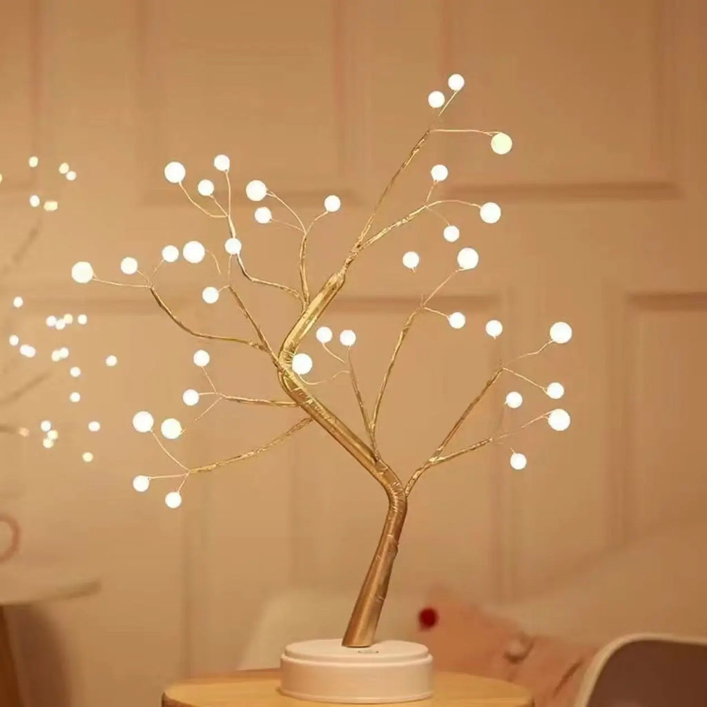 Bonsai Tree LED Night Light | Cherry Blossom or Golden Leaf | USB & Battery