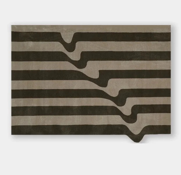 Black & White Plaid Plush Area Rug | Soft Fluffy Carpet for Living Room & Bedroom