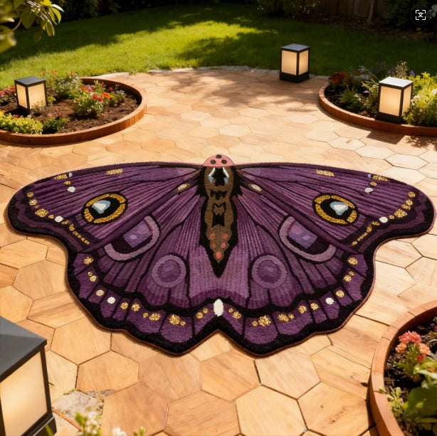 Butterfly-Shaped Plush Area Rug | Soft Non-Slip Carpet