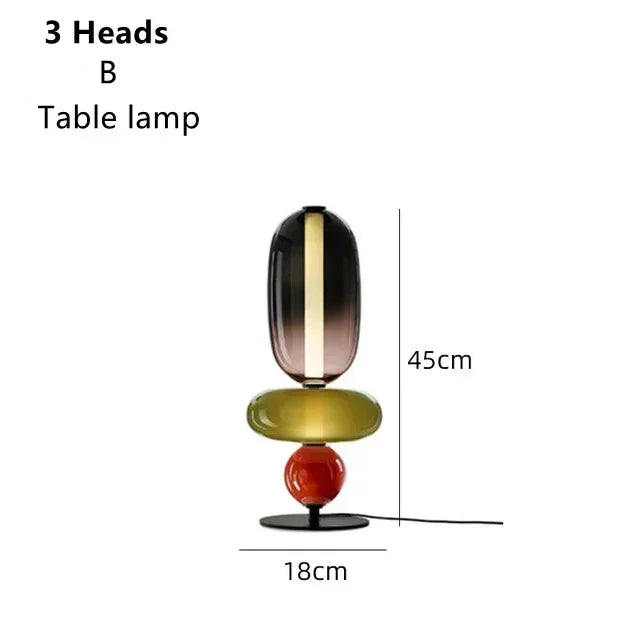 Italian Coloured Glass LED Floor Lamp