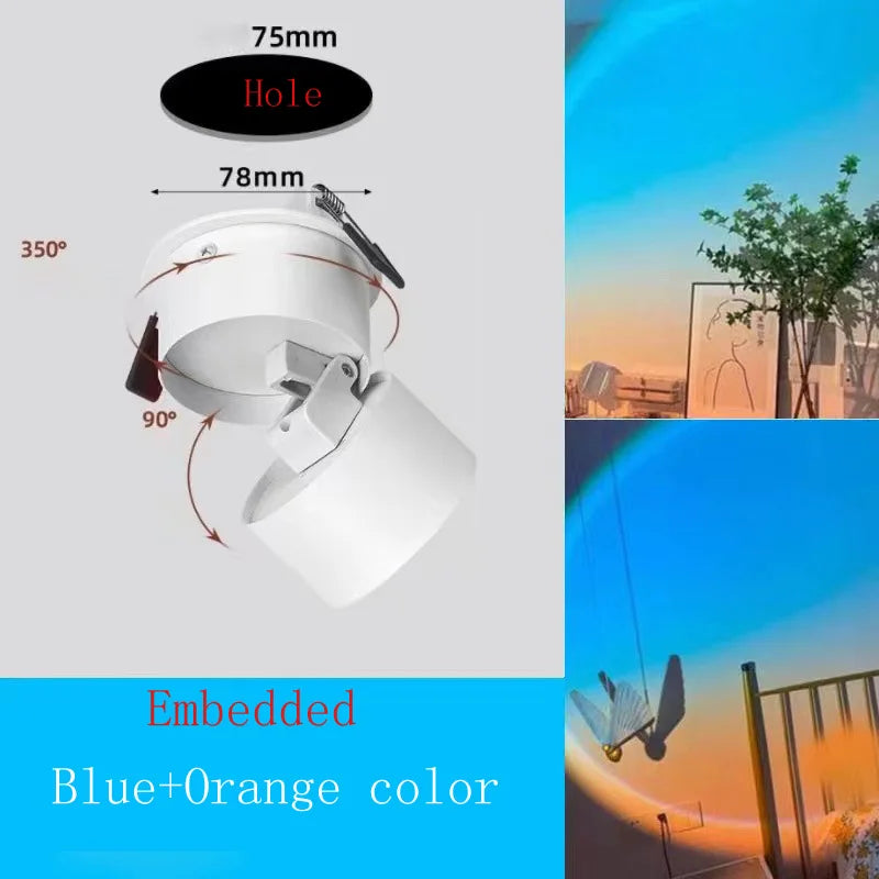 LED Adjustable Ceiling Spotlight | 60° Surface Mount or Embedded