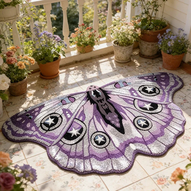 Butterfly-Shaped Plush Area Rug | Soft Non-Slip Carpet