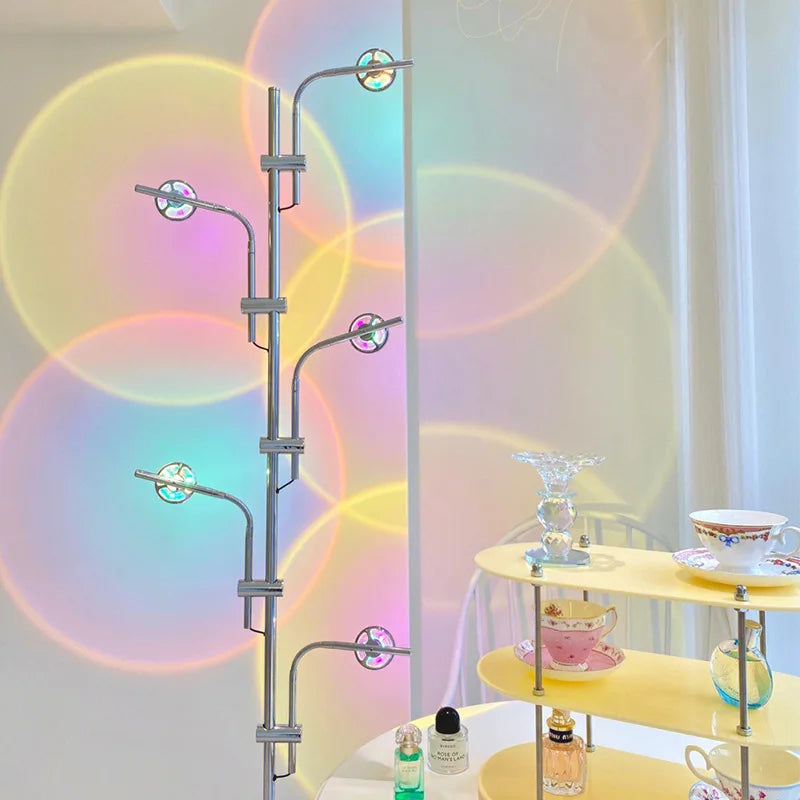 Rainbow LED Projection Floor Lamp | Nordic Luxury Arc Light