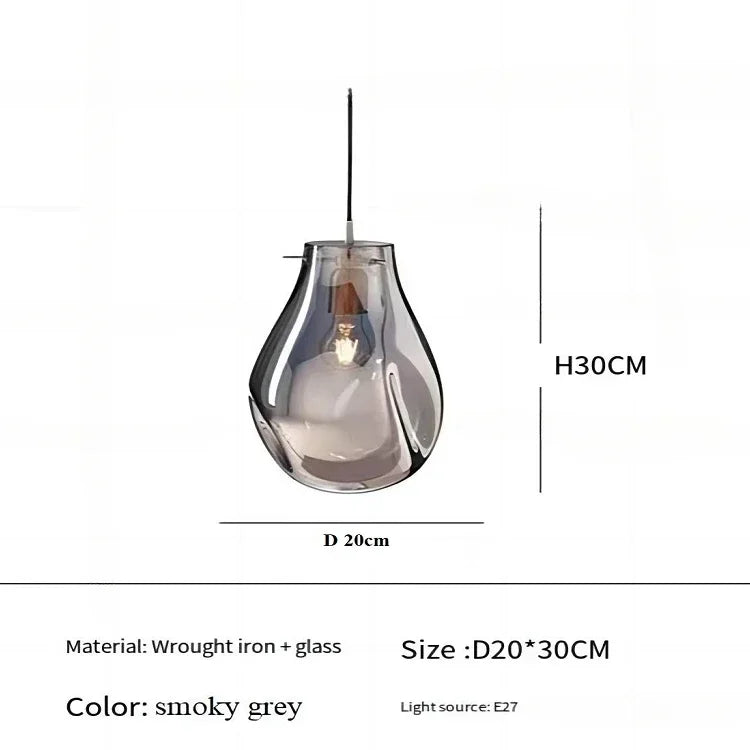 Lustre Gouttes de Verre Multicolore