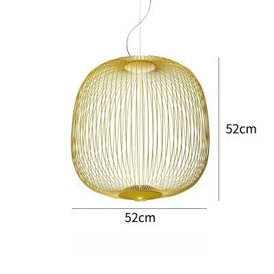 Nordic Birdcage Mesh Pendant Light | Sculptural Metal Chandelier