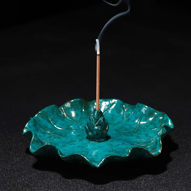 Ceramic Lotus Incense Burner