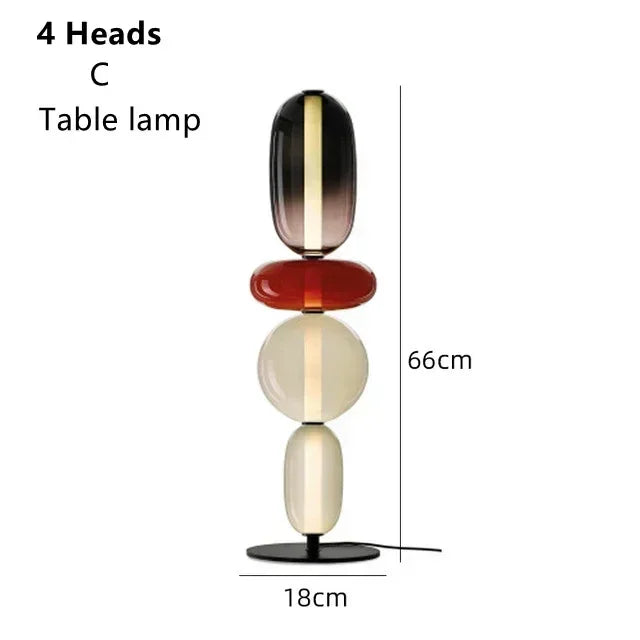 Italian Coloured Glass LED Floor Lamp