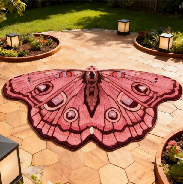 Butterfly-Shaped Plush Area Rug | Soft Non-Slip Carpet