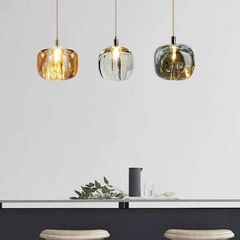 Minimalist Crystal Pendant Chandelier | Dimmable G4 LED Light for Bedroom & Living Room