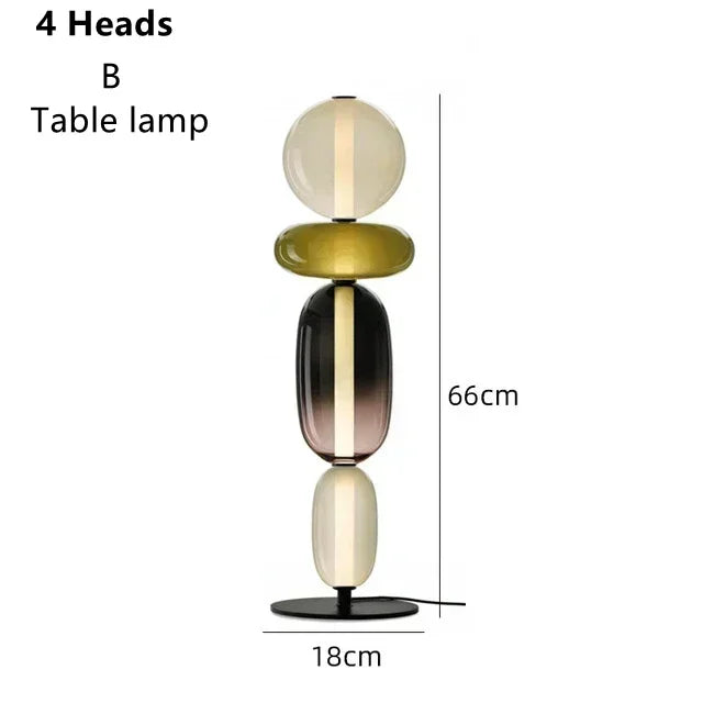 Italian Coloured Glass LED Floor Lamp