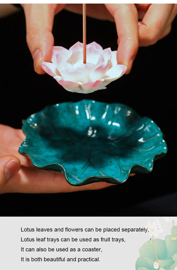 Ceramic Lotus Incense Burner