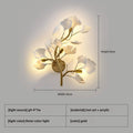 Luxury Acrylic Ginkgo Leaf Wall Lamp | Dimmable LED Gold