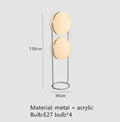 Nordic Bauhaus Floor Lamp | Acrylic Ball | Living Room & Bedroom