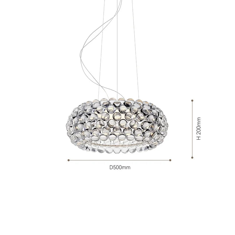 Acrylic Bubble Pendant Light | Clear Gold | Dining Room, Bedroom & Living Room