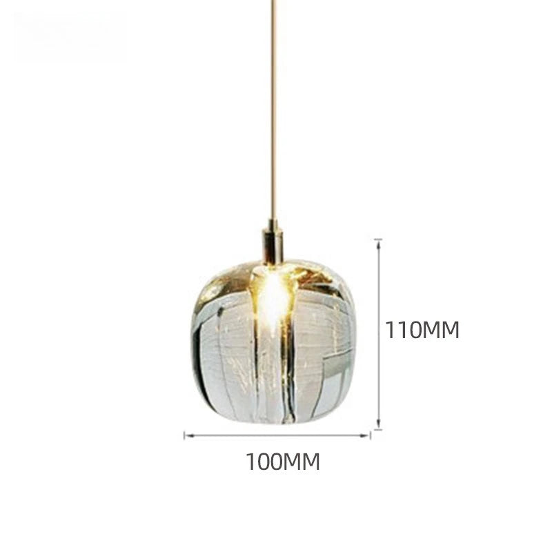 Minimalist Crystal Pendant Chandelier | Dimmable G4 LED Light for Bedroom & Living Room