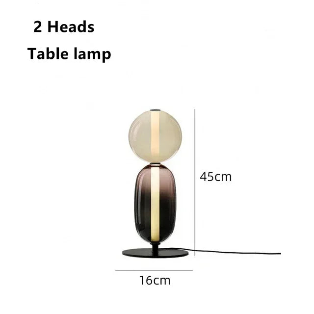 Italian Coloured Glass LED Floor Lamp