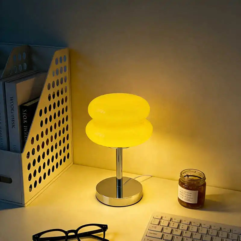 Bauhaus Orange Glass Table Lamp
