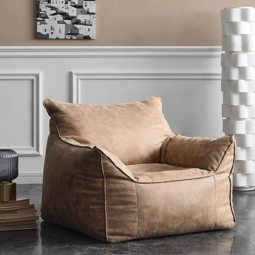 Momo Oversized Bean Bag Lounge Chair with Optional Ottoman