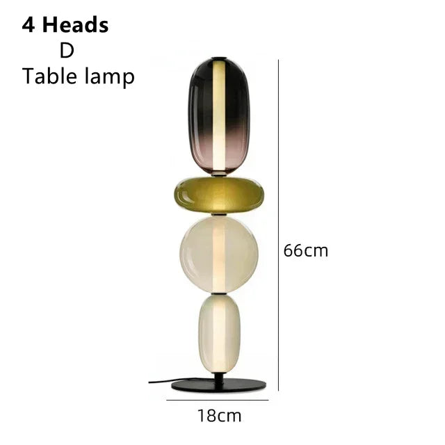 Italian Coloured Glass LED Floor Lamp