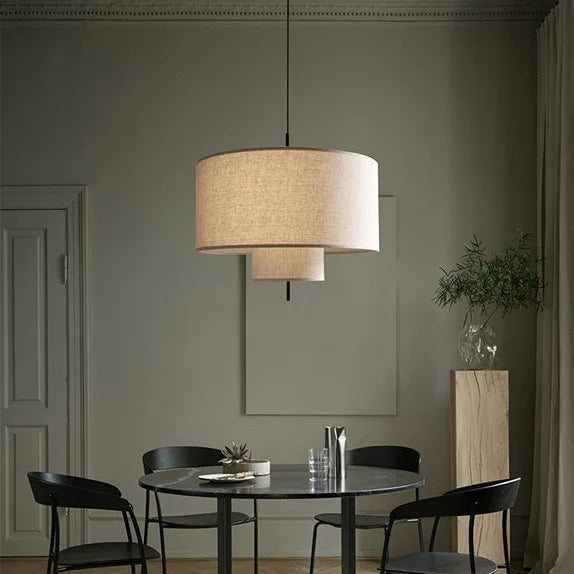 Wabi-Sabi Linen Pendant Lamp | Handmade Cloth Chandelier