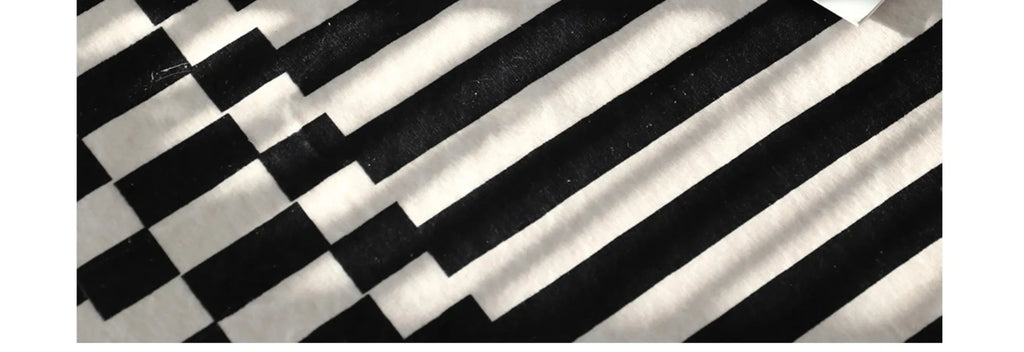 Black & White Plaid Plush Rug