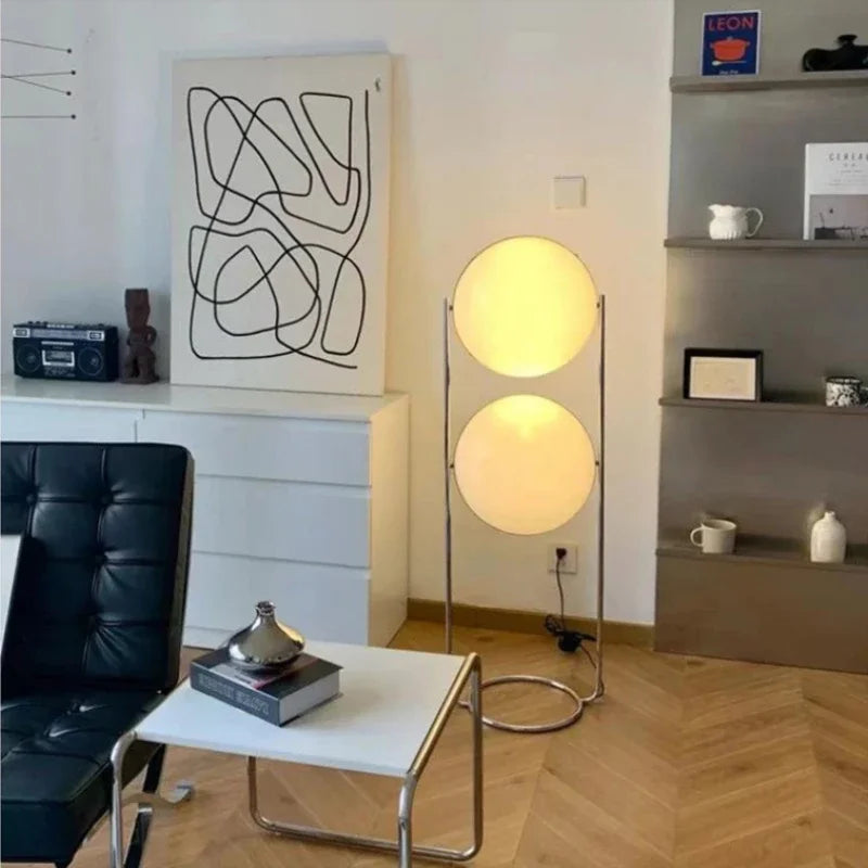 Nordic Bauhaus Floor Lamp | Acrylic Ball | Living Room & Bedroom