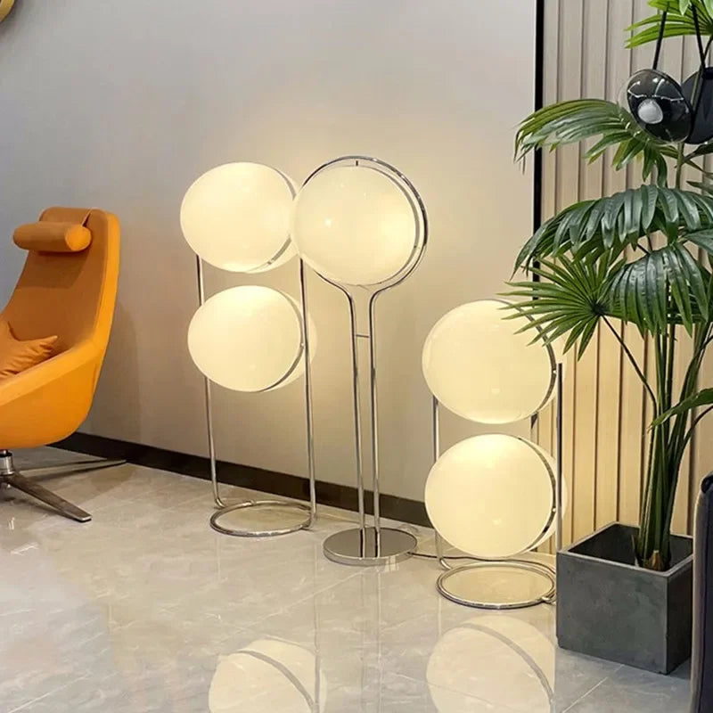 Nordic Bauhaus Floor Lamp | Acrylic Ball | Living Room & Bedroom
