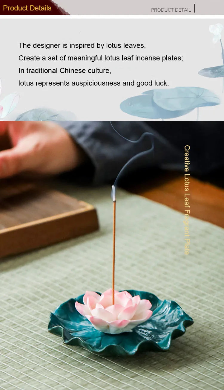 Ceramic Lotus Incense Burner
