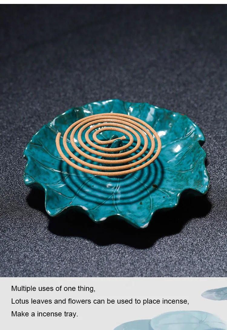 Ceramic Lotus Incense Burner