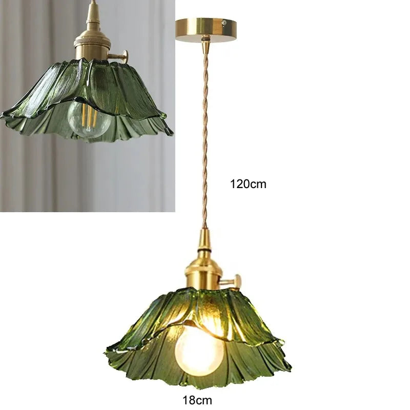 Flower Glass Pendant Light | Nordic Art Deco Hanging Lamp
