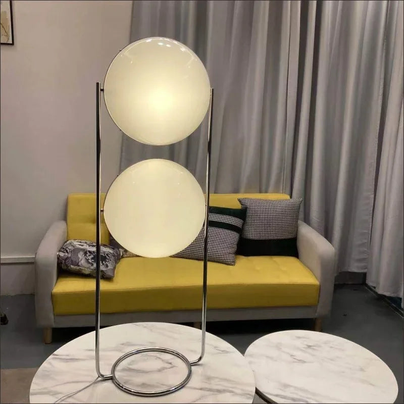 Nordic Bauhaus Floor Lamp | Acrylic Ball | Living Room & Bedroom
