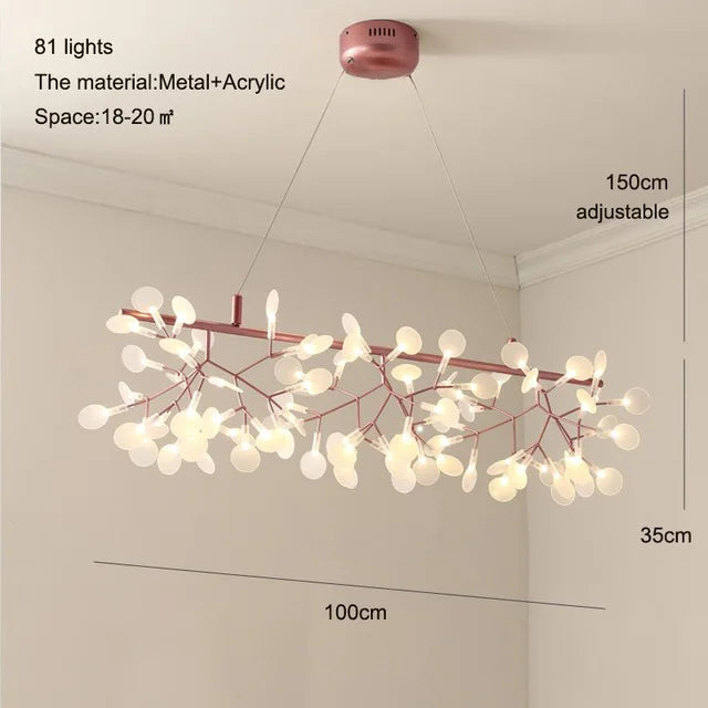 Nordic Firefly Chandelier | Gold, Black & Rose Gold | Living Room & Dining Room