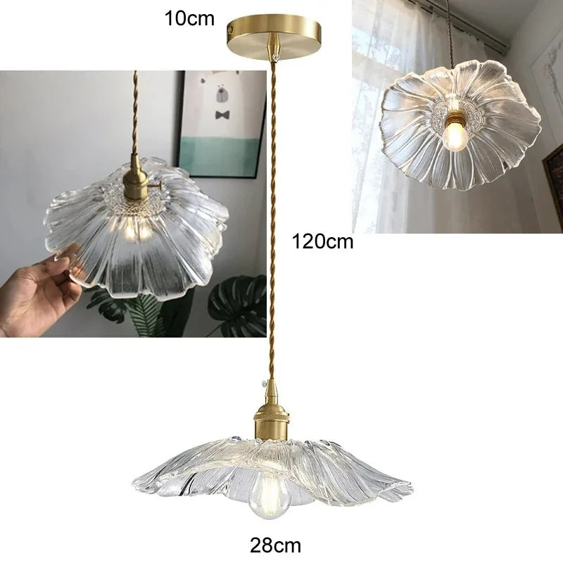 Flower Glass Pendant Light | Nordic Art Deco Hanging Lamp