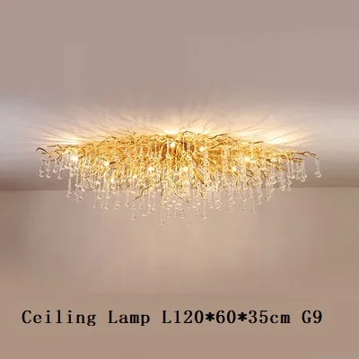 Nordic Crystal Chandelier | Chrome & Gold | Dining Room & Living Room