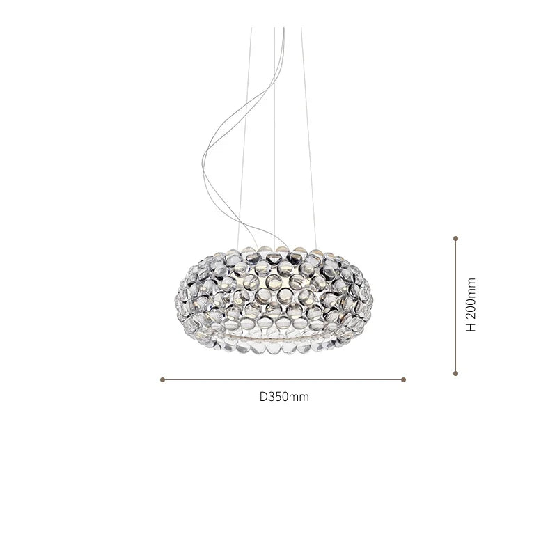 Acrylic Bubble Pendant Light | Clear Gold | Dining Room, Bedroom & Living Room