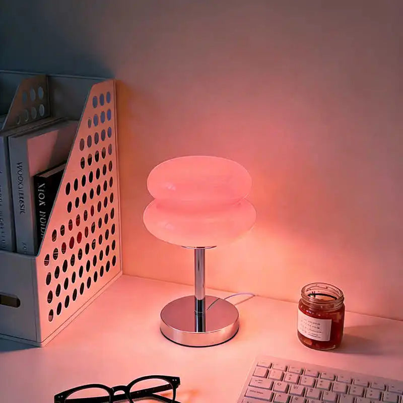 Bauhaus Orange Glass Table Lamp