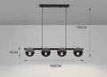 Nordic Glass Pendant Light | Smoke Grey & Gold | Dining Room & Living Room