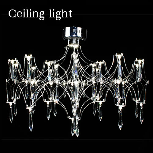 Crystal Web Chandelier – Pendant & Ceiling Light | Chrome or Gold