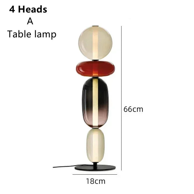 Italian Coloured Glass LED Floor Lamp