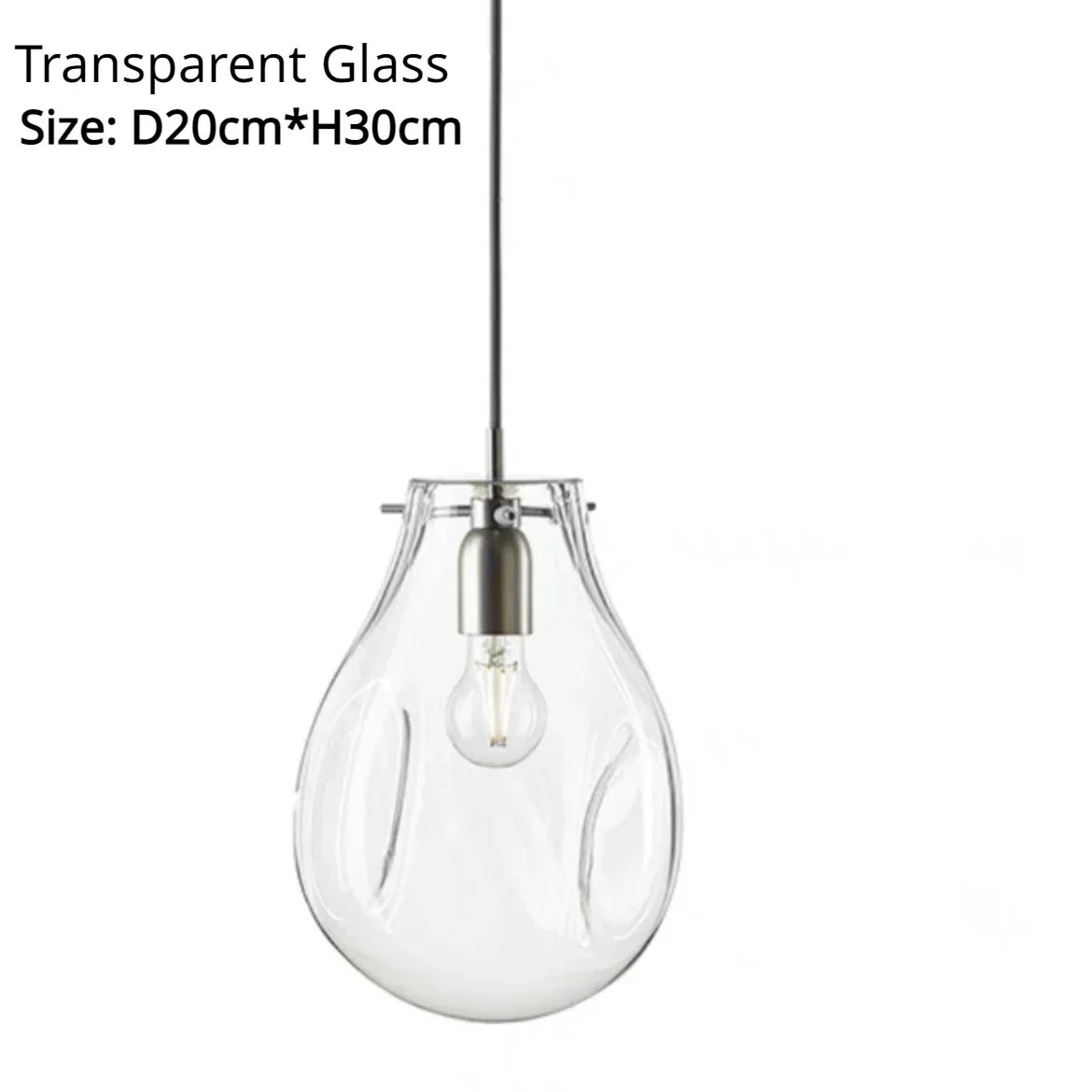 Lustre Gouttes de Verre Multicolore