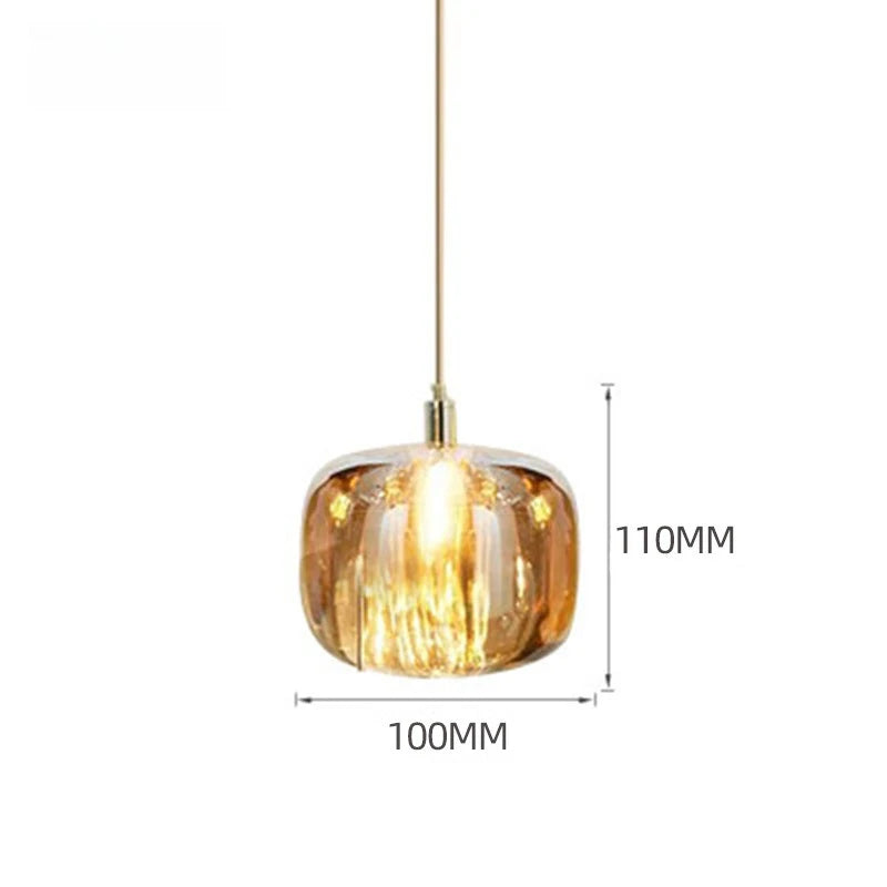 Minimalist Crystal Pendant Chandelier | Dimmable G4 LED Light for Bedroom & Living Room