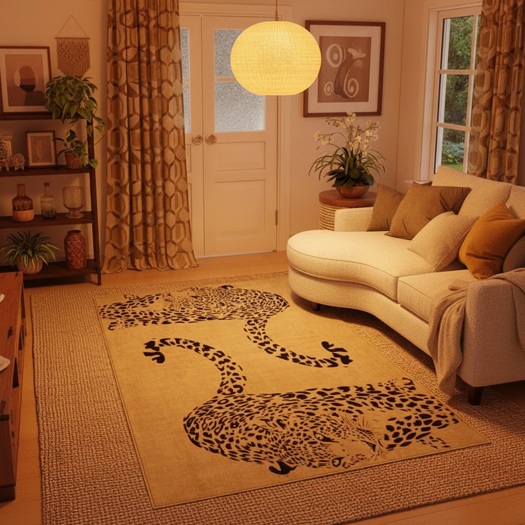 Leopard Print Area Rug | Luxury Soft Non-Slip Carpet