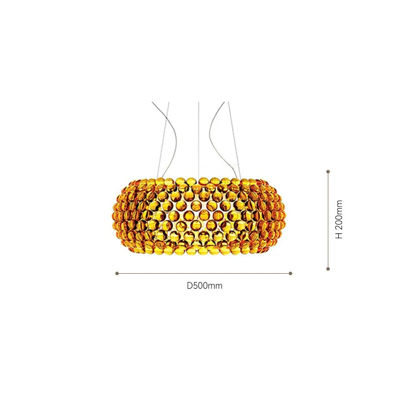Acrylic Bubble Pendant Light | Clear Gold | Dining Room, Bedroom & Living Room